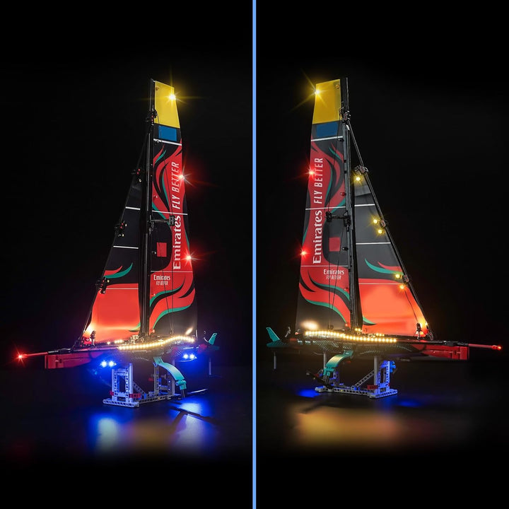 LocoLee Licht Kompatibel mit Lego Technic Emirates Team New Zealand AC75 Rennjacht Fernbedienung Ver
