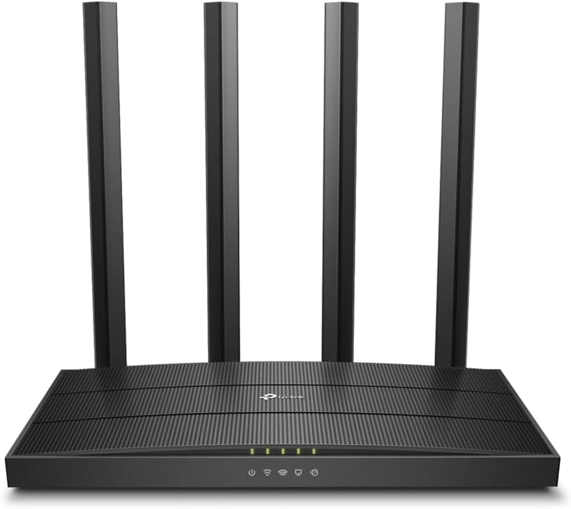 TP-Link Archer C6 Dualband Gigabit WLAN-Router (867Mbit/s 5GHz + 300Mbit/s 2,4GHz, 4 Gigabit LAN-Por