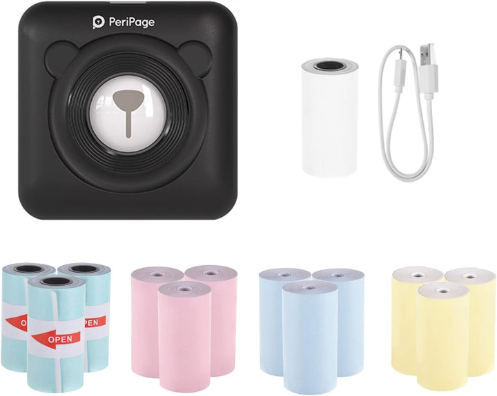 Bisofice Peripage Mini Fotodrucker für Smartphones, Drahtlose BT Verbindung Mobiler Drucker Kommt mi