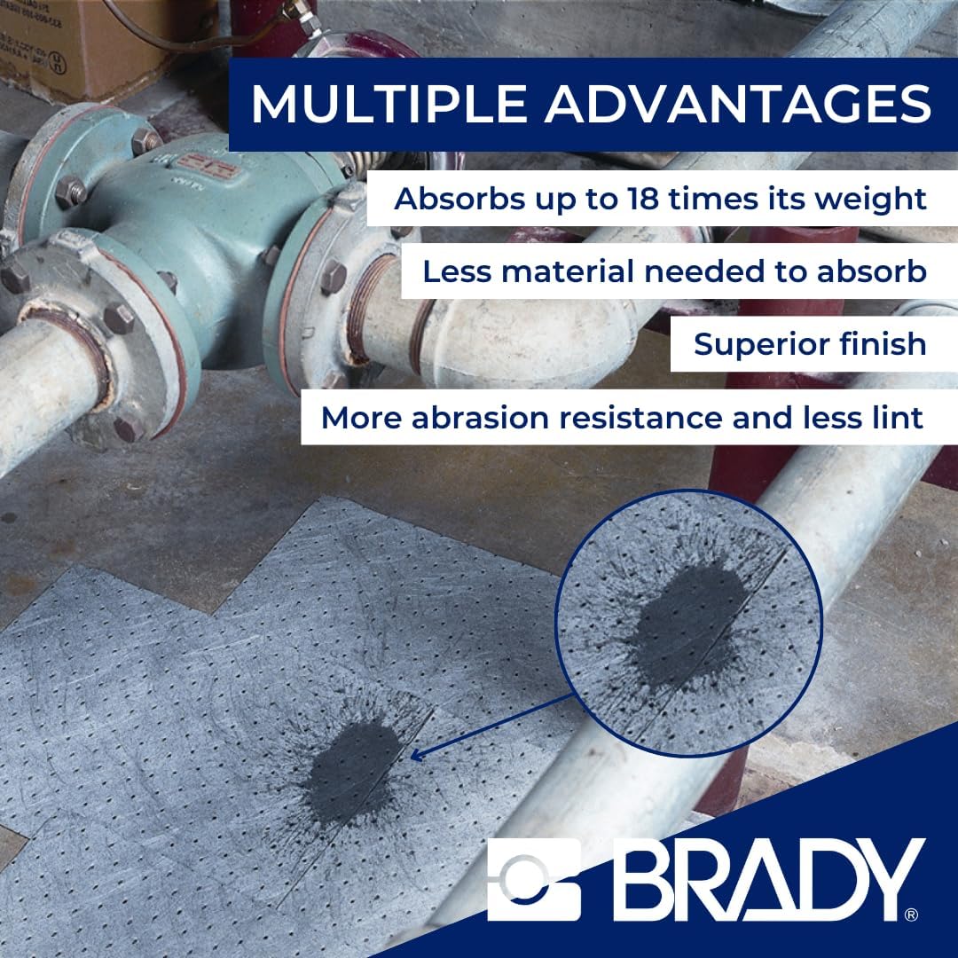 Absorbierende Folie für Allgemeine Zwecke, 400,00mm x 500,00mm, Grau, 200 Stück 400,00 mm x 500,00 m