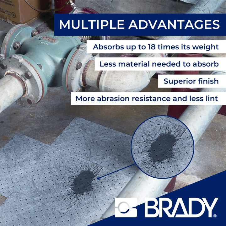 Absorbierende Folie für Allgemeine Zwecke, 400,00mm x 500,00mm, Grau, 200 Stück 400,00 mm x 500,00 m