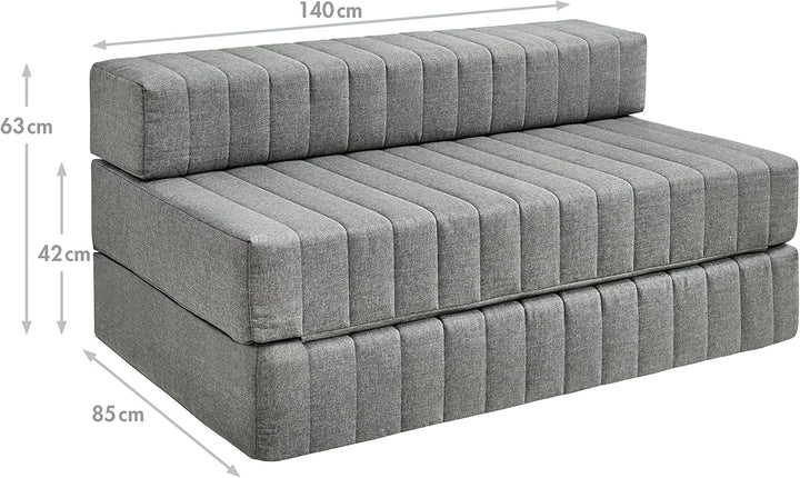 Traumnacht Doppelgästematratze / Schlafsofa, 3-Sitzer Gästesofa mit Schlaffunktion, Liegefläche ca.