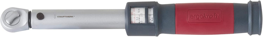 Kraftwerk 3232 Click-Drehmomentschlüssel 1/4 Zoll 4-20 Nm, Black, Red, Stainless steel