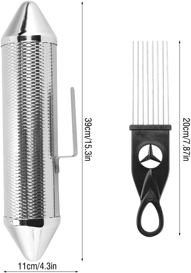 Edelstahl Guiro, Robustes Design, hohe Tonalität, Langlebig Guiro, mit Schaber für präzise Rhythmen,