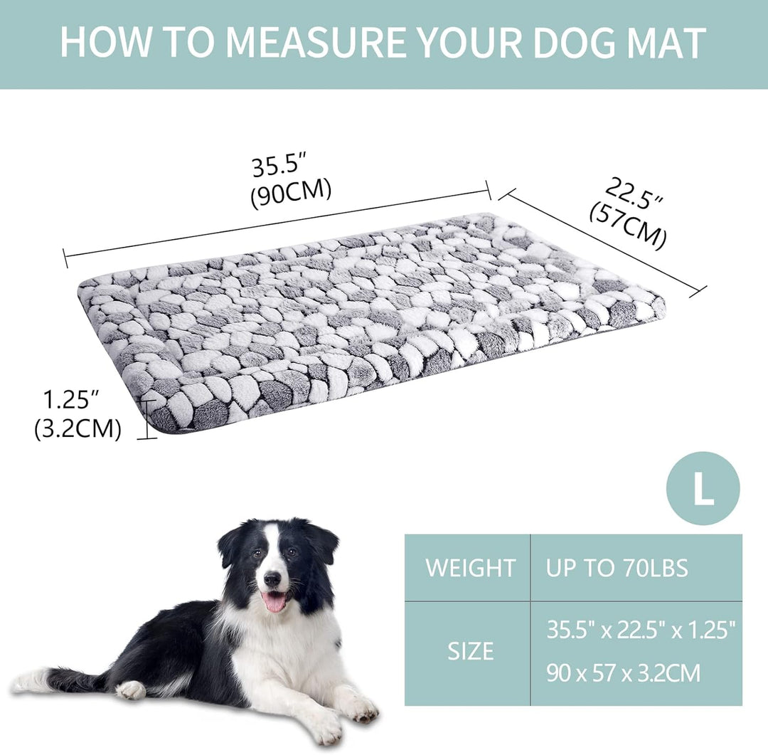 VANKEAN Stilvolle Hundekäfig-Pad, wendbar (kühl und warm), weiche Haustier-Schlafmatte Hundebett für