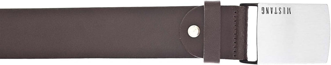 MUSTANG Herren Ledergürtel MG2102L15 40mm Gürtelbreite Braun Schwarz 80-115cm W80 Dunkelbraun (691),