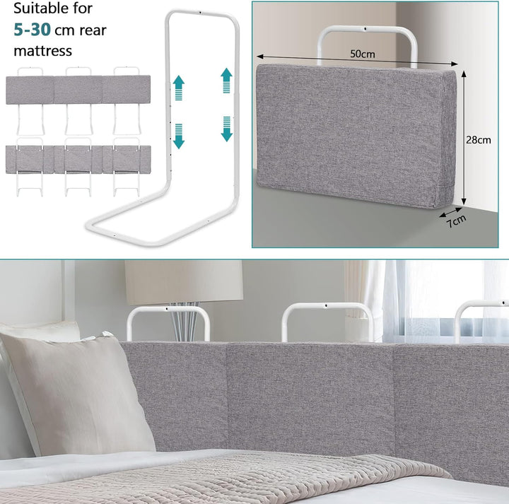 Tubiaz Bettgitter rausfallschutz Bett 50cm 5-Loch Höhenverstellbar Bettschutzgitter für Kinder Bett