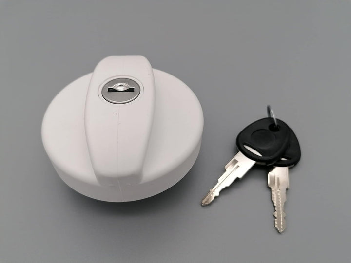 CR-MOESANCO Wassertankdeckel für Wohnwagen mit 2 Schlüsseln für Wohnwagen oder Camper FAC, Weiss