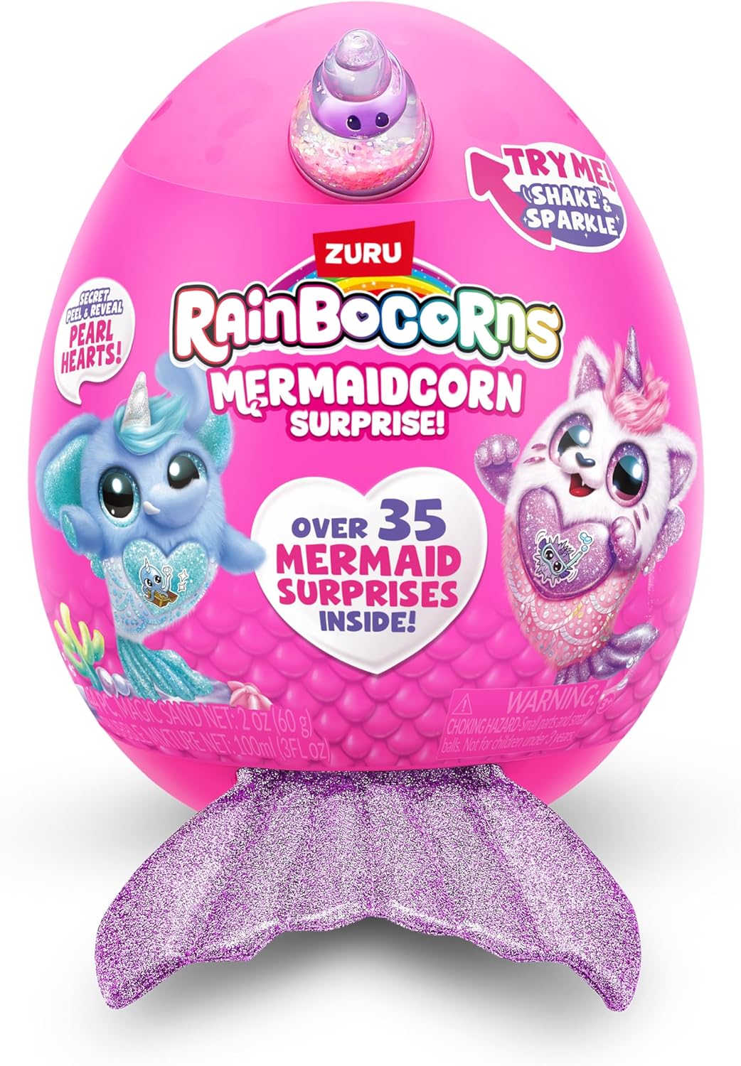 Rainbocorns Mermaidcorn Surprise Serie 7, Meribella Kätzchen, von ZURU, 28 cm Plüschtier, Meerjungfr