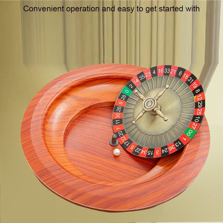 Glixoft Holz-Roulette-Rad, 12 Zoll, Digitales Zifferblatt, Russisches Roulette, Brettspiel, Lotterie