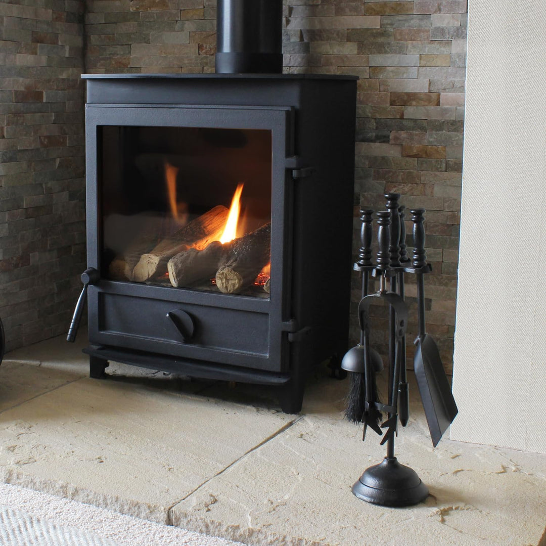 JVL Hearth Kaminbesteck aus Metall, Schwarz, Einheitsgrösse Belvoir, Belvoir