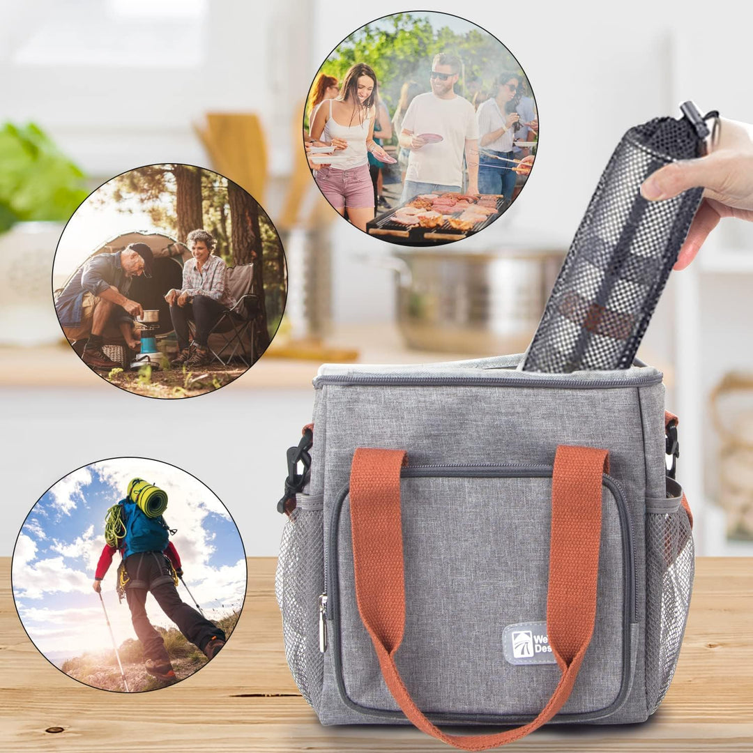 Mini Gewürzgläser Set mit Deckel, DASKING 4-in-1 Camping Gewürze Organizer mit Gewürzmühle, Manuelle