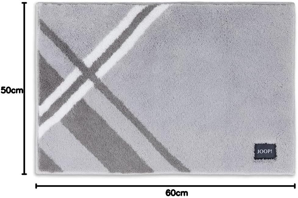 JOOP! Badteppich Checks Farbe Kiesel Grösse 50x60cm Kiesel 50 x 60 cm, Kiesel 50 x 60 cm