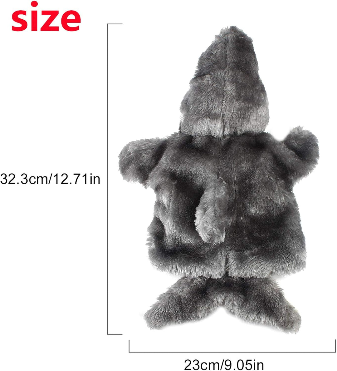 Andux Zone Schöne Plüsch Handpuppe Stofftier Spielzeug (SO-06 Grauer Hai), So-06 Grauer Hai