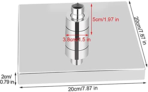 8 Zoll Regenbrause, Wasserfall Regendusche Duschkopf, Einbauduschkopf Kopfbrause Regenduschkopf mit