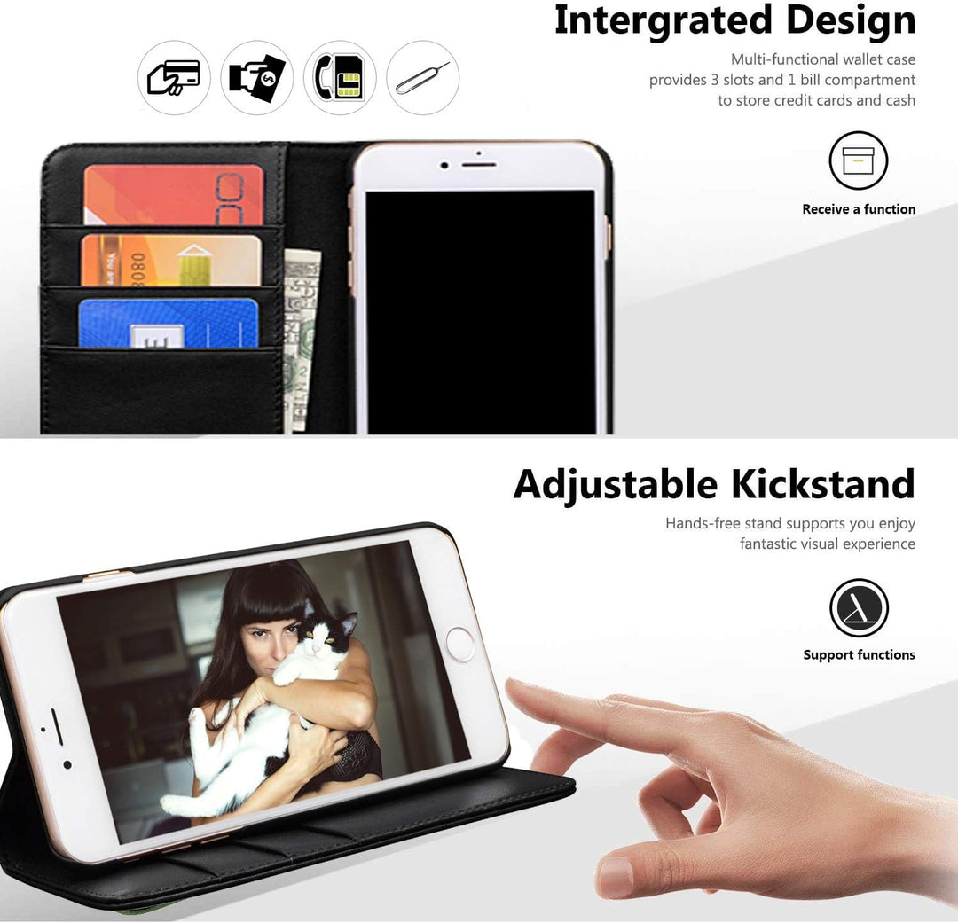 VISOUL iPhone SE 2022/2020 Hülle, iPhone 8/7 Handyhülle,Stossfeste Schutzhülle [Erstklassiges Rindsl