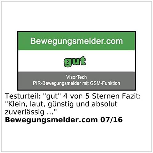 VisorTech Alarm Bewegungsmelder: PIR-Bewegungsmelder mit SIM-Karten-GSM-Funktion, Batteriebetrieb (A