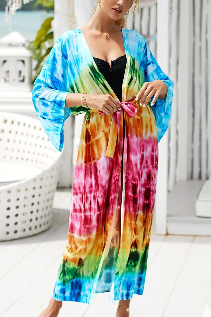 YouKD Frauen Sommer Langer Kaftan Maxi Böhmisches Kleid Strand Vertuschungsrobe Geräumiger Kimono Ei