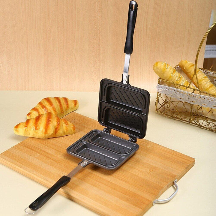 Muteitt Panini Kitchen Tortillas Sandwichmaker Doppelseitige Bratpfanne, Gegrillter Käsehersteller,