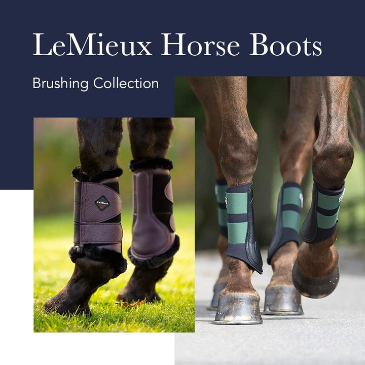 LeMieux 1 Paar Stiefel mit Fleece-Futter Bürsten Large Schwarz Natur, Large Schwarz Natur