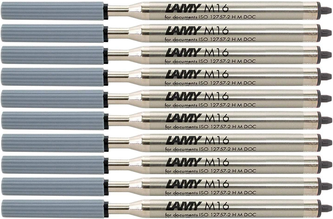 Lamy M16 Kugelschreiber-Grossraummine, Strichbreite: F (10er Pack, Schwarz)