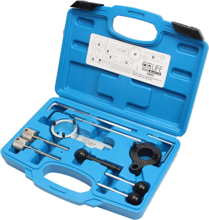 CCLIFE Motor Einstellwerkzeug Arretierwerkzeug Steuerzeiten Werkzeug Diesel Kompatibel mit VAG VW Au