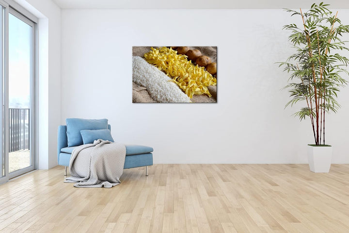 deyoli viele gesunde Lebensmittel im Format: 80x60 als Leinwandbild, Motiv fertig gerahmt auf Echtho