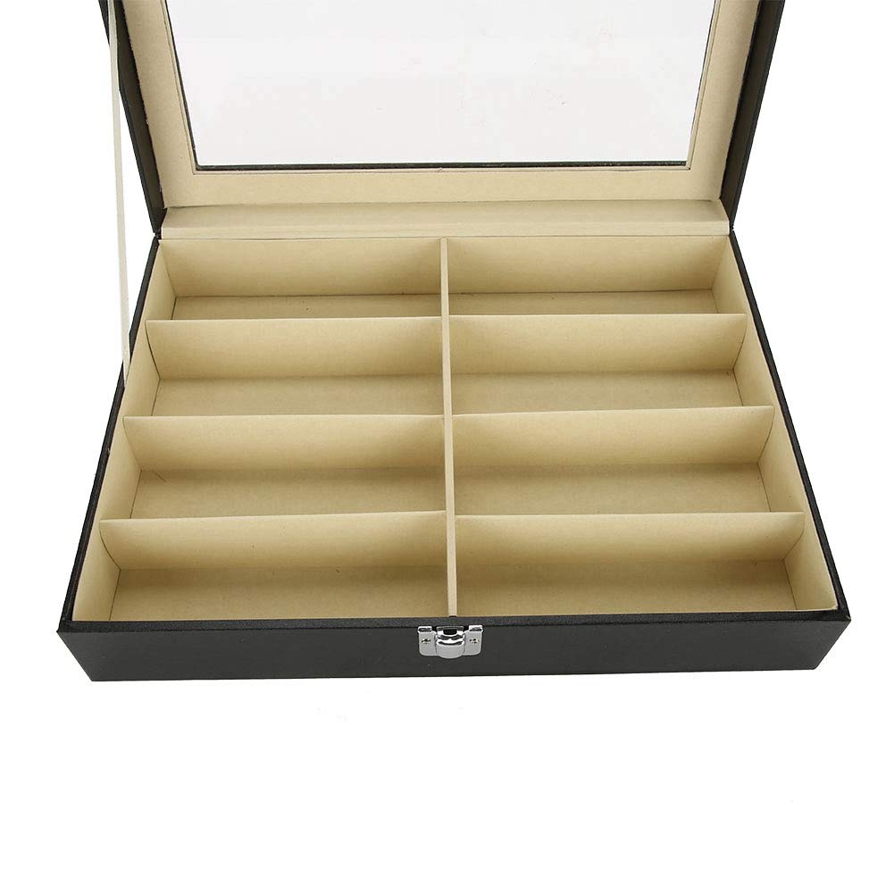 Sonnenbrillen Aufbewahrungsbox, Brillenbox 8 Brillenaufbewahrung, Kunstleder Brillenkoffer, Elegant,