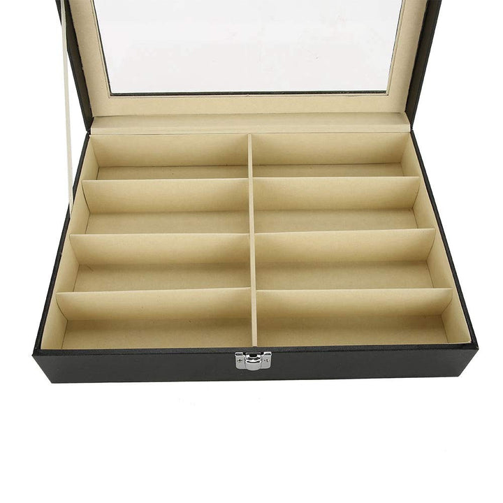 Sonnenbrillen Aufbewahrungsbox, Brillenbox 8 Brillenaufbewahrung, Kunstleder Brillenkoffer, Elegant,