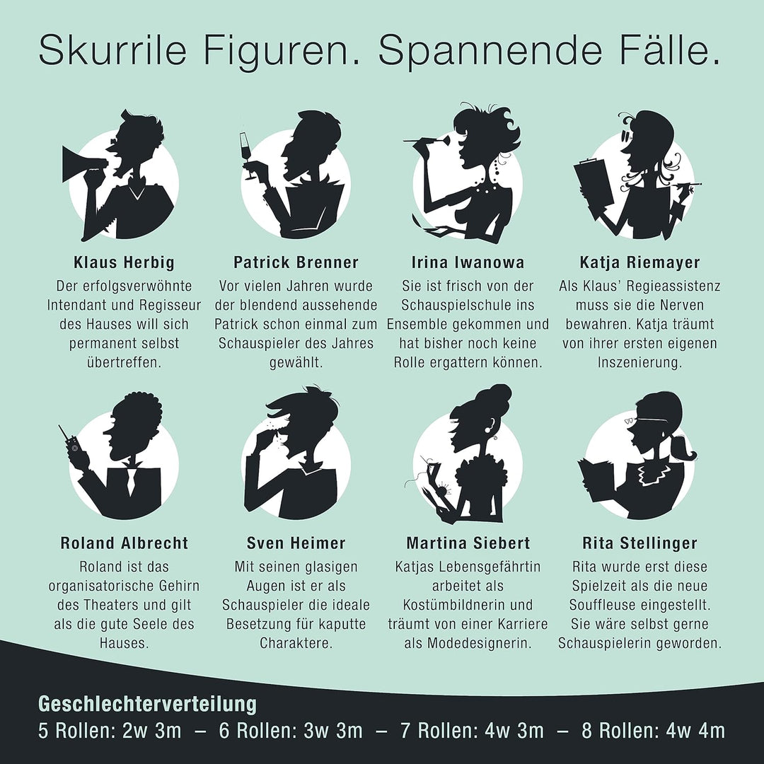 CULINARIO MORTALE® – Tödlicher Ruhm - Krimidinner für Zuhause für 5 bis 8 Personen/unterhaltsames Kr