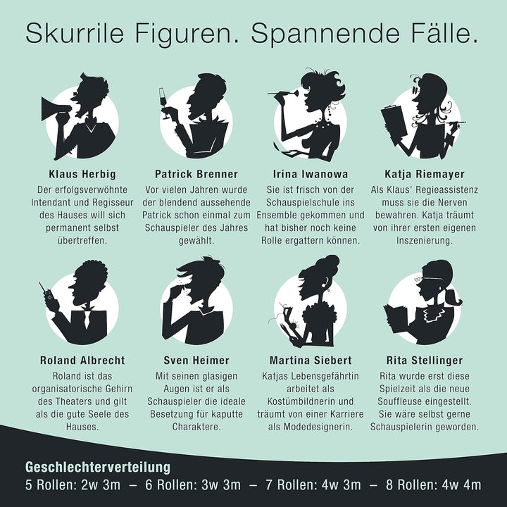 CULINARIO MORTALE® – Tödlicher Ruhm - Krimidinner für Zuhause für 5 bis 8 Personen/unterhaltsames Kr