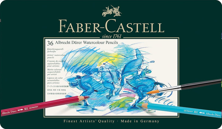 Faber-Castell 117536 - Aquarellstifte Albrecht Dürer, 36er Metalletui 36 Stück (1er Pack) Metalletui