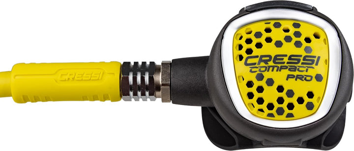 Cressi Octopus zum Tauchen - Premium Octopus mit gelber Röhre Compact Pro, Compact Pro
