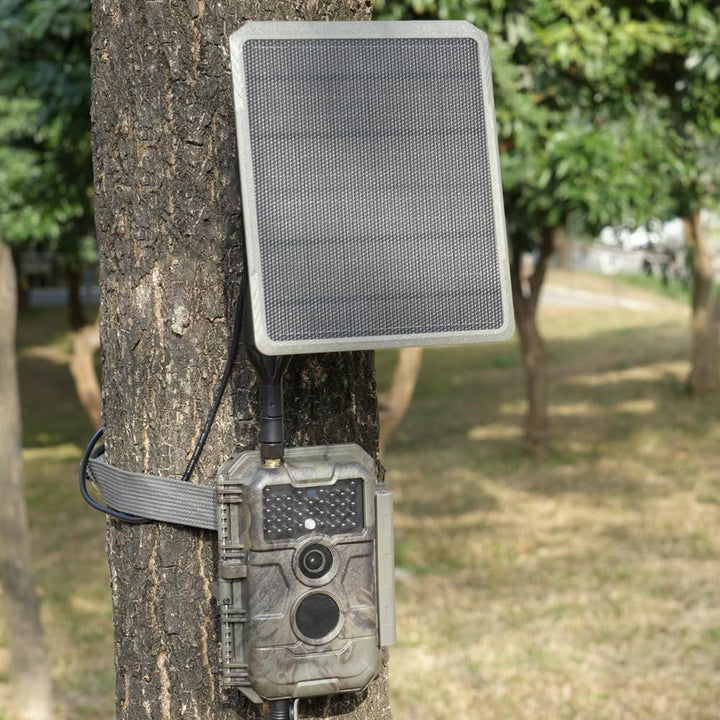GardePro SP350 Wildkamera-Solarpanel mit wiederaufladbarem Akku, 12V/1 A, 9V/1,3 A, 6V/2 A, Stecker