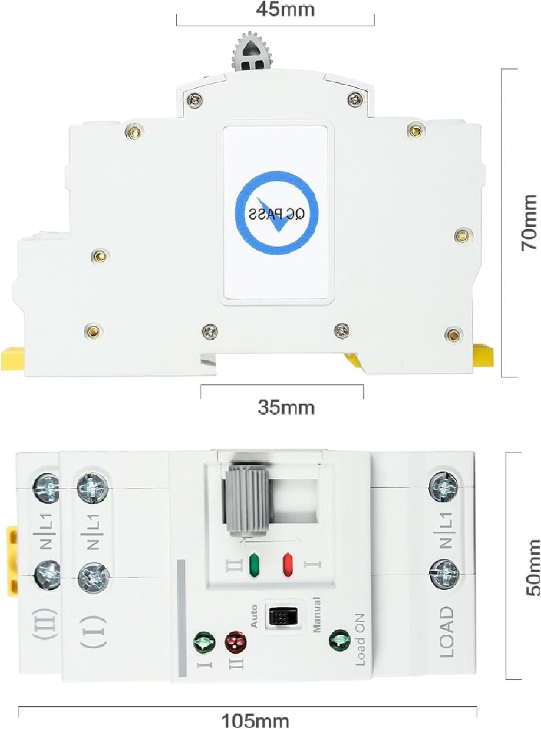 DEWIN Transferschalter, automatischer Transferschalter G2R 63A DIN-Schiene ATS Dual Power Automatisc