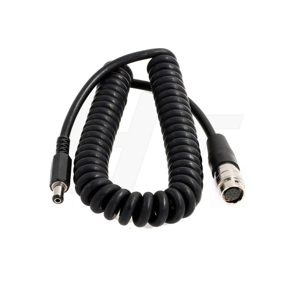 B4 ENG Linsen-Servo-Zoom-Spiralkabel DC 5,5 x 2,5 mm auf Hirose 12-polig für Fujinon, Nikon, Canon,