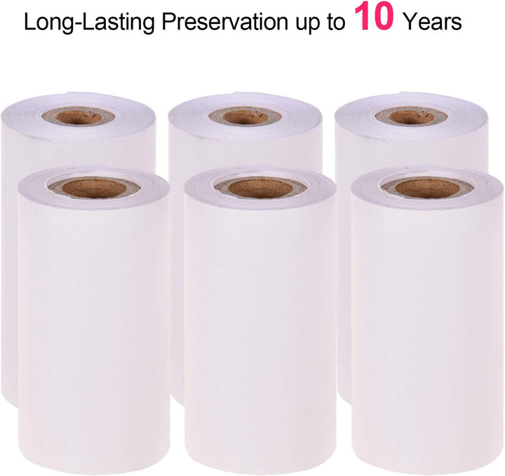 Bisofice Poooli Fotodrucker für Smartphone, Mini Fotodrucker mit 7 Rollen Thermopapier, Mini Drucker