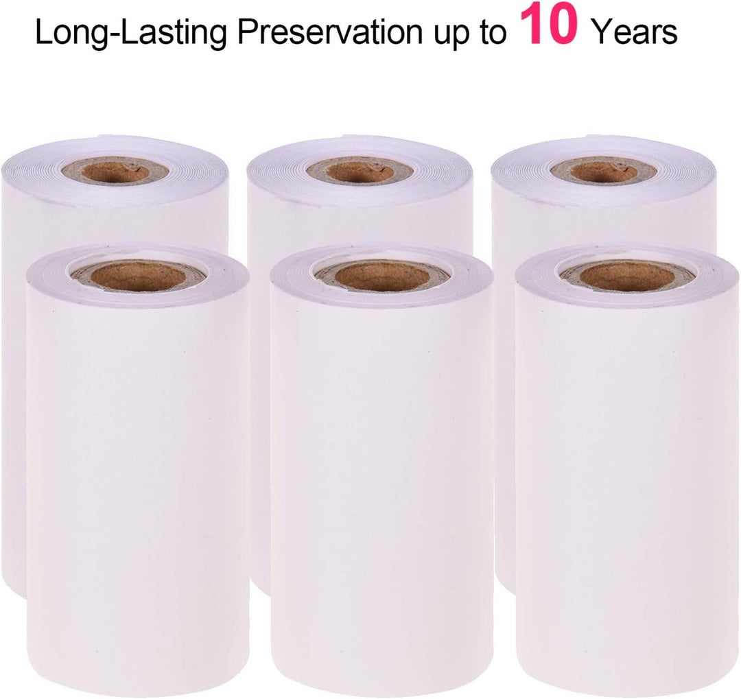 Bisofice Poooli Fotodrucker für Smartphone, Mini Fotodrucker mit 7 Rollen Thermopapier, Mini Drucker