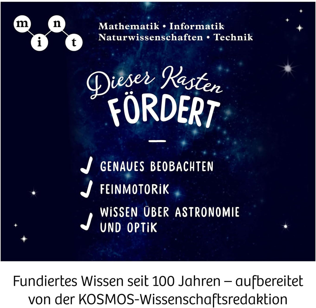 KOSMOS 675158 Astro-Teleskop, Kinder Teleskop ab 12 Jahren, bis zu 140-fache Vergrösserung, mit Refr