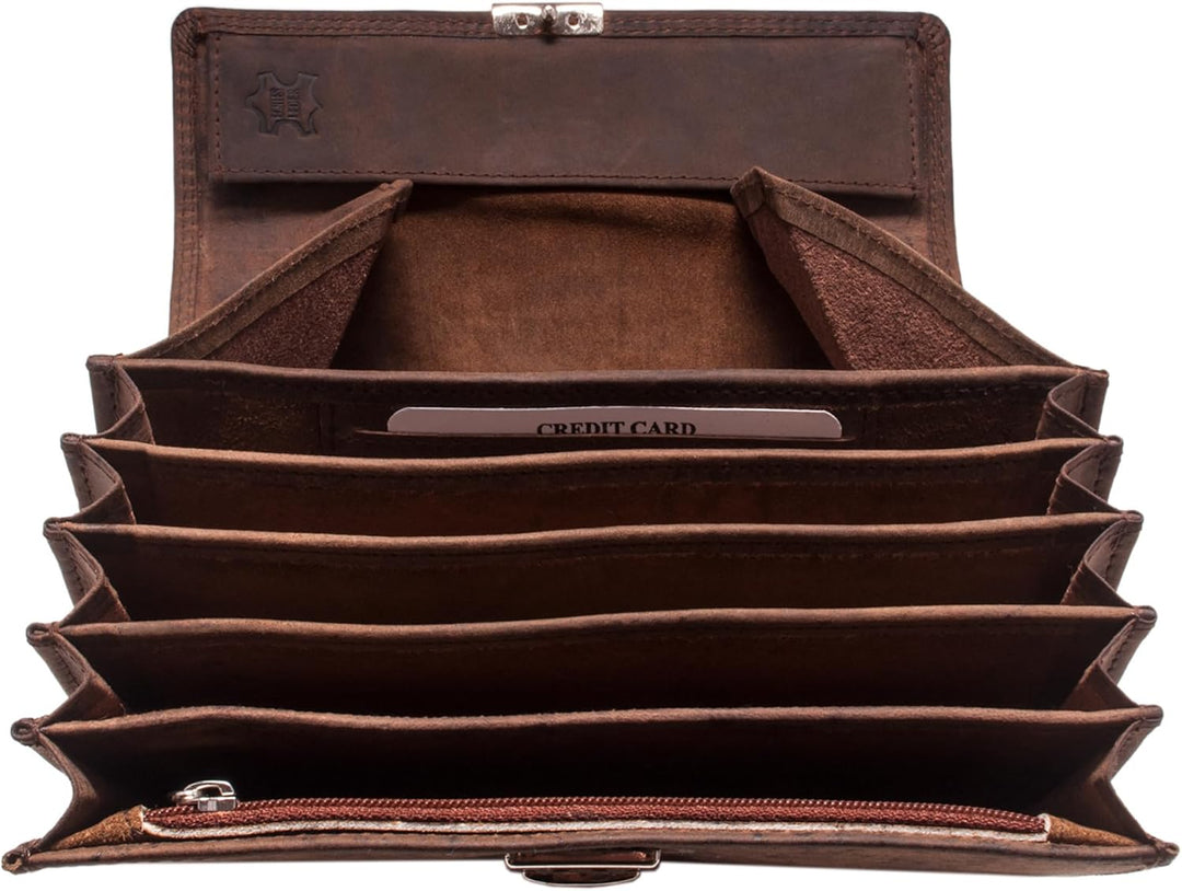 Benthill Kellner Geldbörse Leder - Echtleder Kellnerportemonnaie mit RFID Schutz - XXL Robuste Kelln