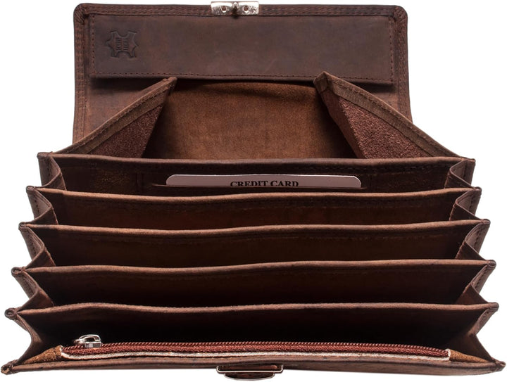 Benthill Kellner Geldbörse Leder - Echtleder Kellnerportemonnaie mit RFID Schutz - XXL Robuste Kelln