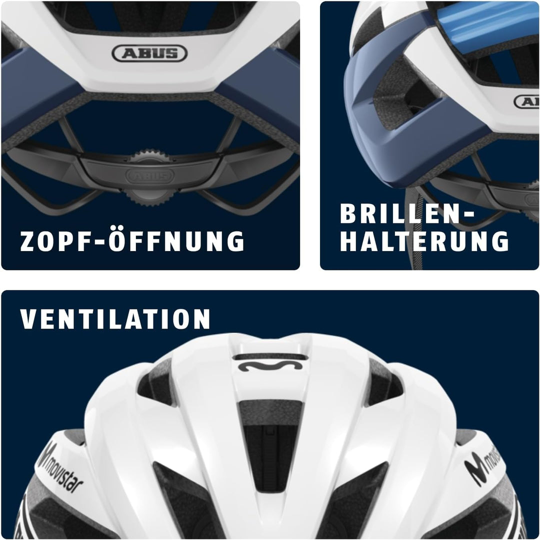 ABUS Rennradhelm StormChaser - Leichter und komfortabler Fahrradhelm für professionellen Radsport fü