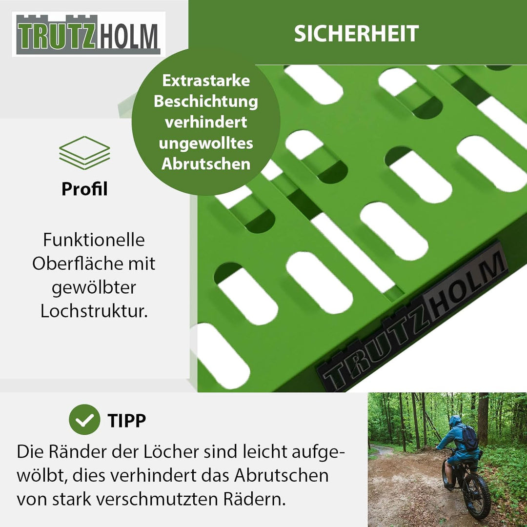 TRUTZHOLM® 2X Auffahrrampe 680 kg Faltbare ALU Rampen klappbar Alu Auffahrrampe Rampe Verladerampen