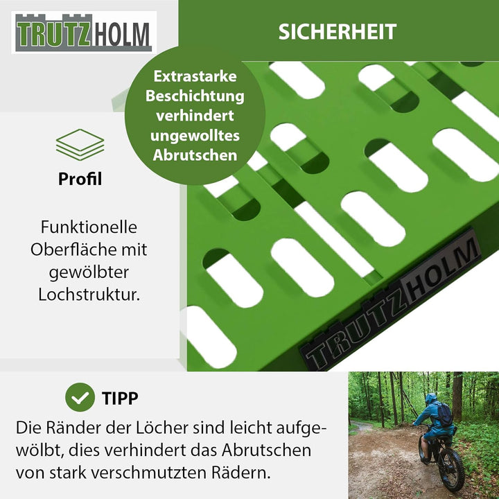 TRUTZHOLM® 2X Auffahrrampe 680 kg Faltbare ALU Rampen klappbar Alu Auffahrrampe Rampe Verladerampen