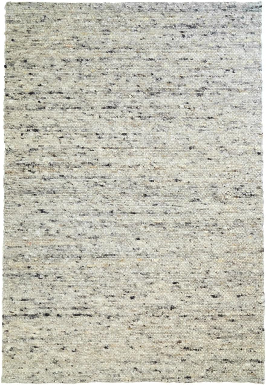 Moderner Handweb Teppich Alpina handgewebt aus Schurwolle für Wohnzimmer, Esszimmer, Schlafzimmer un