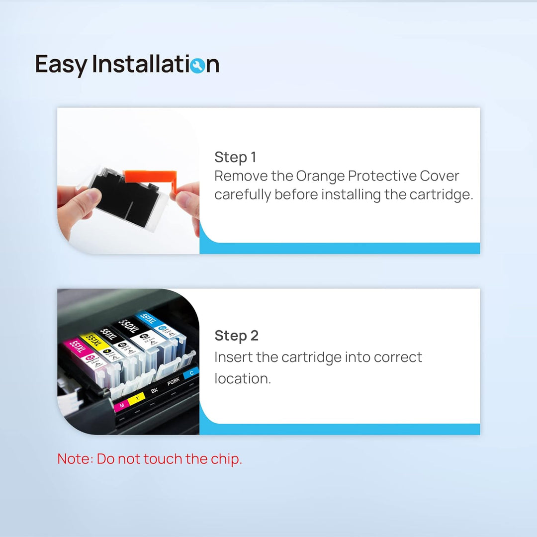 HALLOLUX 550 XL 551 XL Multipack Kompatibel für Canon PGI-550 XL CLI-551 XL für Pixma MX925 MX920 MG