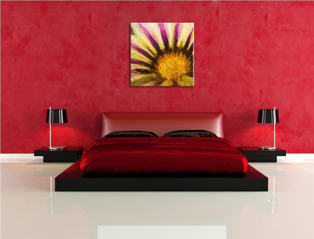 Pixxprint zarte Orchidee mit Zen Steinen, Format: 70x70 auf Leinwand, 70x70