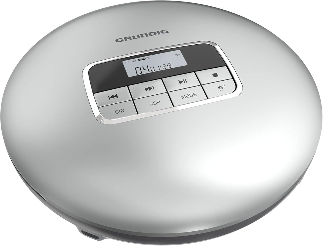 Grundig GCDP 8500, tragbarer CD-Player, Silber/Schwarz
