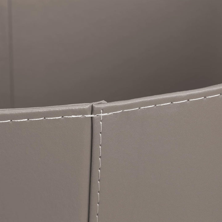 Relaxdays Holzkorb Kunstleder XL, stabiler Feuerholzkorb mit Tragegriffen, Brenn- & Kaminholz, Allzw