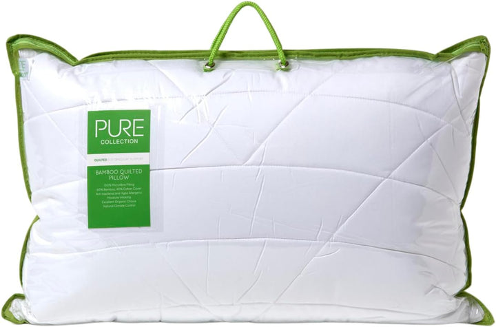 Homescapes Bio-Bambus-Kopfkissen 50 x 75 cm, medium-weiches Kissen mit separaten Taschen und Bambus-